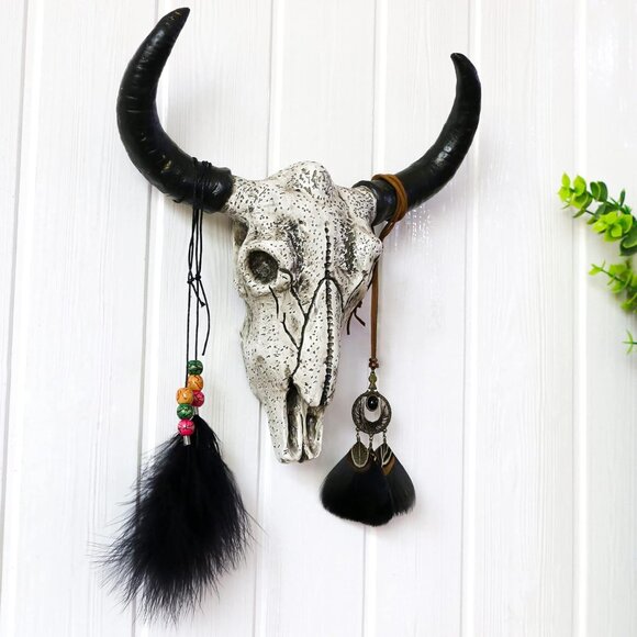 Western bull skull wall decoration